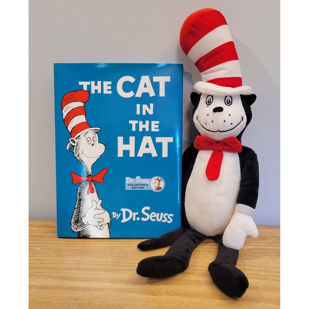 Dr Seuss The Cat in the Hat Hardcover Book & 18" Plush Kohls Cares Set
